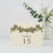 Postale Automne Feuilles de la table frontière Carte posta (Debout devant)