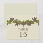 Postale Automne Feuilles de la table frontière Carte posta (Devant / Derrière)