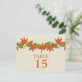 Postale Automne Quitte la table de bordure Carte postale,  (Debout devant)