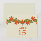 Postale Automne Quitte la table de bordure Carte postale,  (Devant / Derrière)