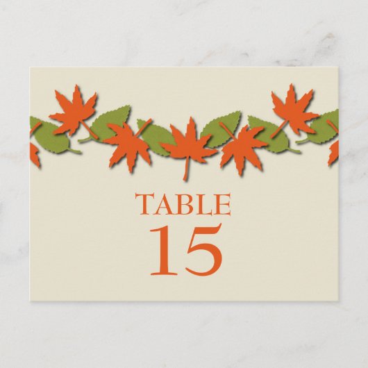 Postale Automne Quitte la table de bordure Carte postale,  (Devant)