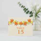 Postale Automne Quitte la table de bordure Carte postale,  (Debout devant)