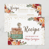 Postale Automne Rouge Marsala Voyage Thème Recette Carte (Devant / Derrière)