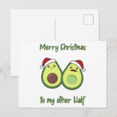 Postale Avocado Christmas Lights Funky Avocados Carte Post (Devant / Derrière)