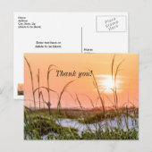 Postale Avoines de mer de Floride Lever de soleil Carte de (Devant / Derrière)