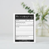 Postale avoir quelque chose à dire carte de commentaire (Debout devant)