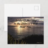 Postale Awake O Morning Psaum 5:3 Sunrise Matte Carte post (Devant / Derrière)