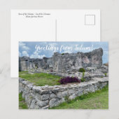 Postale aWorld2Celebrate : Salutations de Tulum! Carte pos (Devant / Derrière)