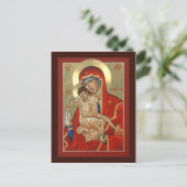 Postale Axion Mère de Dieu Carte de prière (Debout devant)