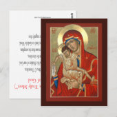 Postale Axion Mère de Dieu Carte de prière (Devant / Derrière)