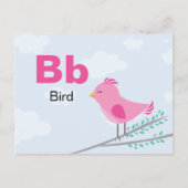 Postale B est pour Bird - Carte Flash Alphabet (Devant)