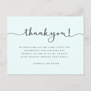 Postale Baby carte de remerciements, anniversaire merci Ca