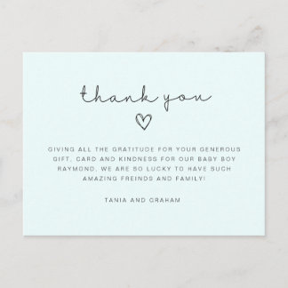 Postale Baby carte de remerciements, anniversaire merci Ca