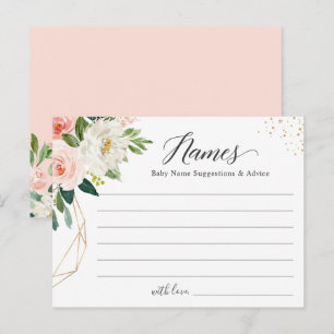 Postale Baby Name Suggestion Conseils Baby shower Carte de