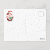 Postale Baby shower | Joyeux Noël Plaid Gnome Carte postal (Dos)