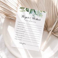 Baby shower verdoyant Classy Carte d'Espoirs et de