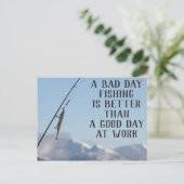 Postale Bad Day Fishing Mieux que Good Day Work Carte post (Debout devant)