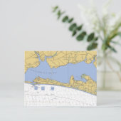 Postale Baie Choctawhatchee, FL Carte Nautique (Debout devant)
