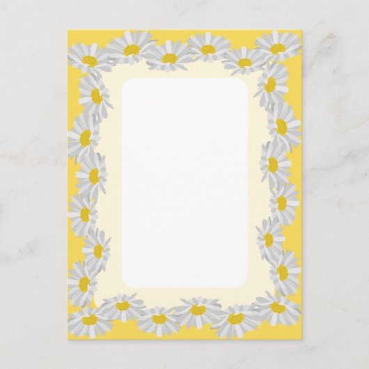 Postale Baisson blanc vierge avec carte jaune citron (Devant)