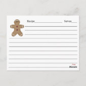 Postale Baking Gingerbread Hommes Recette Carte (Dos)