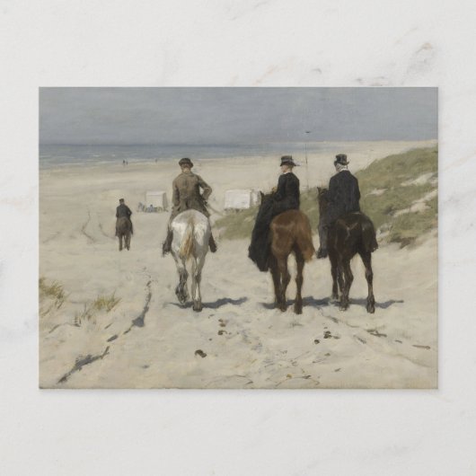 Postale Balade à cheval le long de la plage - Carte postal (Devant)