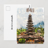 Postale Bali Indonésie Ulun Danu Beratan Temple Carte post (Devant / Derrière)