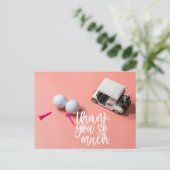 Postale Balle de golf pour petite golfeuse Carte de remerc (Debout devant)