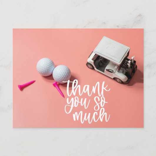 Postale Balle de golf pour petite golfeuse Carte de remerc (Devant)