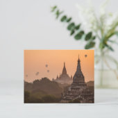 Postale Ballons à air chaud sur Bagan dans la carte postal (Debout devant)