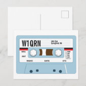 Postale Bande de la carte QSL bleu (Devant / Derrière)