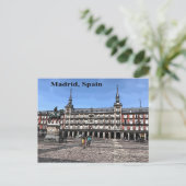 Postale Bande dessinée d'une place à Madrid, Espagne carte (Debout devant)