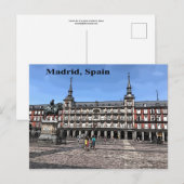 Postale Bande dessinée d'une place à Madrid, Espagne carte (Devant / Derrière)