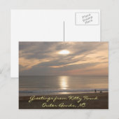 Postale Banques extérieures Kitty Hawk Sunset Beach Carte  (Devant / Derrière)
