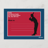 Postale Baseball Bar Mitzvah Enregistrer la date Carte pos (Dos)