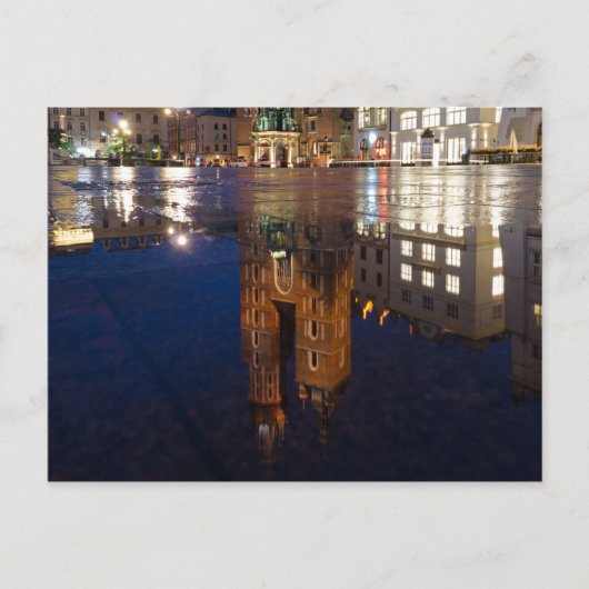 Postale Basilique de Cracovie Réflexion Pologne Carte post (Devant)