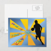 Postale Basket-ball - Carte de Bonne Fête des Pères (Devant / Derrière)
