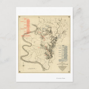Postale Bataille d'Antietam - Guerre civile Carte panorami