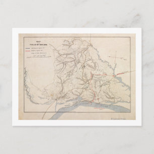 Postale Bataille de Shiloh - Guerre civile Carte panoramiq