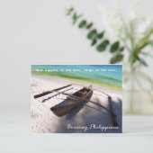 Postale Bateau sur la plage Boracay Philippines Carte post (Debout devant)