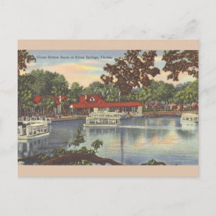 Postale Bateaux de fond en verre vintage Floride Carte pos