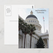 Postale Bâtiment du Capitole de Sacramento sur carte posta (Devant / Derrière)