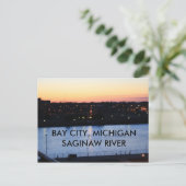 POSTALE BAY CITY, MICHIGAN SAGINAW RIVER POST CARTE (Debout devant)