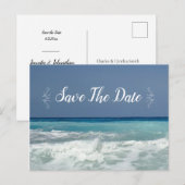 Postale Beach Destination Modern Enregistrer la date Carte (Devant / Derrière)