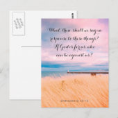 Postale Beau bord de mer en Angleterre, carte chrétienne. (Devant / Derrière)