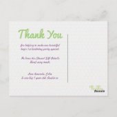 Postale Bébé 1er Anniversaire Ballons Merci Photo Carte Po (Dos)