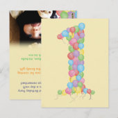 Postale Bébé 1er anniversaire Merci Carte photo (Devant / Derrière)