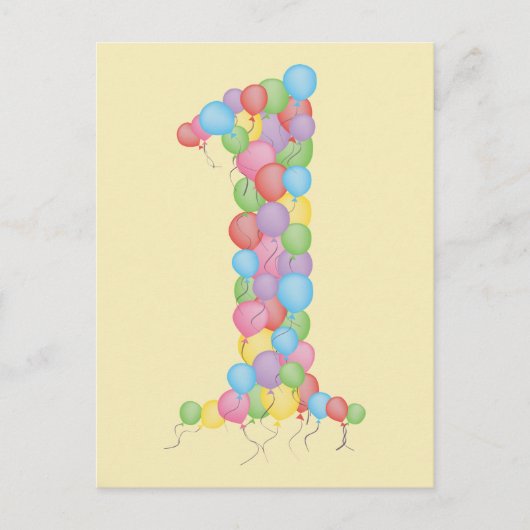 Postale Bébé 1er anniversaire Merci Carte photo (Devant)