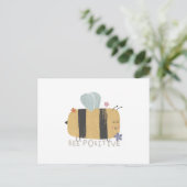 Postale Bee Positive - Carte de note de la chatte d'abeill (Debout devant)