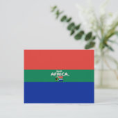 Postale Belle Afrique du Sud Drapeau couleurs Carte postal (Debout devant)