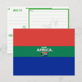 Postale Belle Afrique du Sud Drapeau couleurs Carte postal (Devant / Derrière)